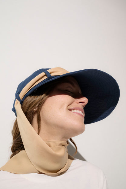 Casquette visière anti-UV pour femme, légère et pliable, offrant une protection solaire UPF50+ en plein air.